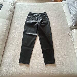 LOFT Black Leather Trousers